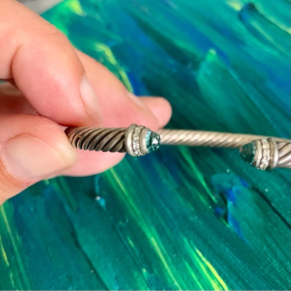 David Yurman Bracelet with Blue Topaz and Diamonds - Picture 5 of 8